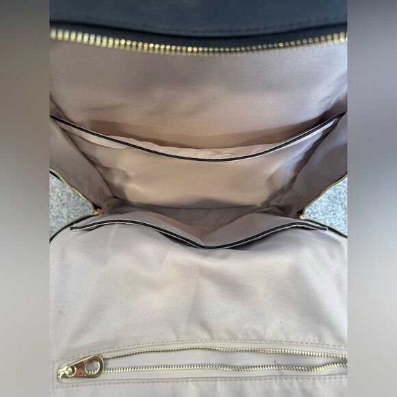 Calpak Kaya Black Laptop Backpack Gold Accents